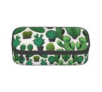 ETASUIOL Green Cactus Print Special Pencil Case,Large Capacity,Can Hold Pens,Pencils and Small Accessories