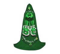 ETASUIOL Happy St. Patrick'S Day Print Hooded Cloak For Halloween,Wizard Vampire Grim Reaper Costumes,Renaissance Style