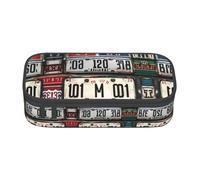 ETASUIOL Old License Plate Print Special Pencil Case,Large Capacity,Can Hold Pens,Pencils and Small Accessories