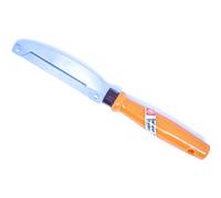 ETAU Thai Mango Peeler, Stainless Steel Blade, Orange Plastic Handle