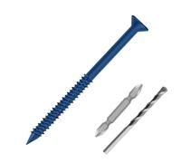 Etauwe 3/16" x 3-1/4" Concrete Screw Anchor Blue Flat Head Screws for Anchoring to Masonry, Brick, Block, Cement or Stucco, 50 PCS