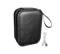 ETAWDE Portable Jewelry Organizers With Glass And 3 Color LED Light Small Makeup Box For Makeup And Jewelry Accessories