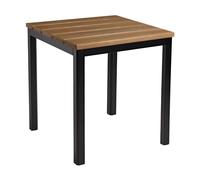 etax square 80cm wooden dining table in aged golden oak