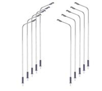Etaxtow Stainless Steel Mini LED Street Light Model Lamp 10pcs | Bendable lamp head & adjustable base. 5 classic scale ratios (1:50,1:64,1:87,1:120,1:160) are available