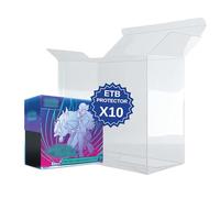 ETB Elite Trainer Box - Pack of 10 Clear Hard Cases 19.3 × 16.8 × 9.2 cm - Compatible with Pokémon ETB - Durable, Dust-Proof, Ideal Collection