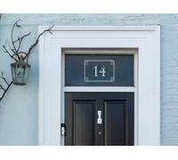 Etched Frosted Art Deco Style Fanlight House Door Number Glass Sticker PG160