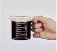 Etched Graduated Glass Measuring Cup - [Insulated Handle | V-Shaped Spout] - High Borosilicate Glass Measuring Cup for Kitchen or Dining, Easy to Read, 250ml (8oz, 1 Cup)