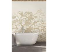 Etched Trees Wall Mural Origin Murals Light Beige W350cm x H280cm