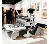 Etching Press Tool with Consistent Pressure and Steel Roller for Linoleum and Woodblock Prints, Ideal for Home Studios, Small Workshops, DIY Enthusiasts, and Independent Artists