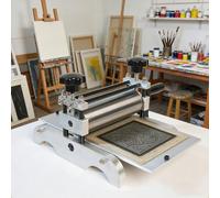Etching Printing Press - Manual Slab Roller Machine with Adjustable Roller Height for Uniform Printing Pressure - Portable Home Printing for Artists and Printmakers