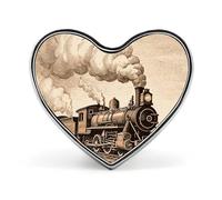Etching Train Zeeland Butterfly Lapel Pin - Heart Shape Brooch Pins for Men & Women Suit Accessories, 1" Lightweight Enamel Lapel Pins Buttons for Backpacks, Hats, Bags, Lanyards