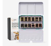 Etchr : Pearlescent Watercolour Paint : Half Pan : Set of 12 Gold