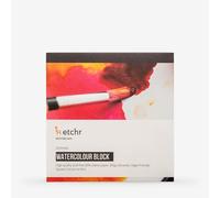 Etchr : Watercolour Paper : Block : 300gsm : 50% Cotton : 6x6in : Not