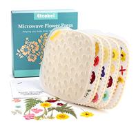 Etcokei Quickly Microwave Flower Press Kit, 4 Layers 7.5" Flower Pressing Kit for Adults for Plant DIY Arts, Resin Arts, Scrapbooking, Nail Craft (Patented)
