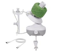 Etcokei Yarn Winder, Electric Yarn Ball Winder for Crocheting, Compact Yarn Cake Winder with Strong Tension Stepless Speed, Automatic Yarn Spinner Wool Winder, Ideal Helper for Knitting Lovers(White)