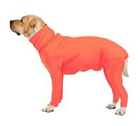 Etdane Dog Onesie After Surgery Pet Surgical Recovery Suit Anti Shedding Bodysuit for Female Male Dog Long Sleeve Claming Pajamas with Legs Orange/XS