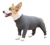 Etdane Dog Onesie Surgery Recovery Suit Prevent Shedding Hair Jumpsuits Sport Shirt Anxiety Jumpsuits Pure Gray Medium