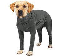 Etdane Dog Onesie Surgery Recovery Suit Prevent Shedding Hair Sport Shirt Anxiety Jumpsuits Pure Gray Large