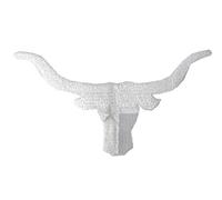 ETDesign #1111W Texas Flag,Longhorns,Bull Embroidery Iron ON Applique Patch (Size 4 3/4"x2 1/2")