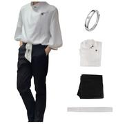 ETEBAS Okkotsu Yuta Costume Cosplay Yuta Uniform Suit Ring Outfit Full Set, Costume+ring, Medium