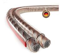 ETEC, speaker cable 20 meters, CCA speaker cable, cable section 2x1.50mm², transparent