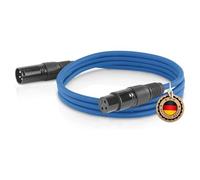 ETEC XLR Cable - Microphone Cable with XLR Connectors 10 m Blue
