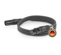 ETEC, XLR Cable, Microphone Cable, XLR Male to XLR Female XLR Connection Cable, Black, 5.00m