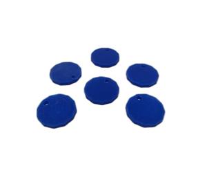 eTech4Us 200 Pack Blue Trolley Coin Token Removable Supermarket £1 One Pound Shopping Cart Holder - 3D Printed