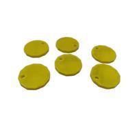 eTech4Us 6 Pack Yellow Trolley Coin Token Removable Supermarket £1 One Pound Shopping Cart Holder - 3D Printed