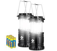 Etekcity Camping Lantern Battery Powered LED for Power Outages, Emergency Light for Hurricane Supplies Survival Kits, Operated Lamp, Camping Gear Accessories Essentials, 2 Pack