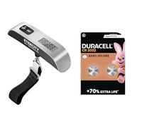 Etekcity EL11 Luggage Scale, Digital Portable Handheld Suitcase Weight for Travel with Rubber Paint & Duracell CR2032 Lithium Coin Batteries 3V (2 Pack) - Up to 70% Extra Life*