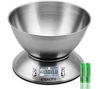 Etekcity Electronic Kitchen Scales with Stainless Steel Mixing Bowl, 5kg