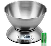 Etekcity Electronic Kitchen Scales with Stainless Steel Mixing Bowl, Timer and