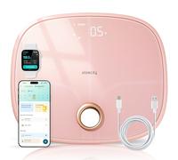 Etekcity Smart Rechargeable Scale for Body Weight, BMI, Fat, Muscle Mass, Digital Bathroom Scale with 13 Metrics, Secret Mode, Bluetooth Connect to Free Apps, Cotton Candy Pink