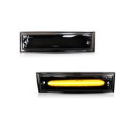 ETEKGVYVA Side Rearview Mirror Turn Signal Lights For Jimmy For GMC For C1500 For C2500 For C3500 LED Front Bumper Side Marker Light Turn Signal Lamps Car Accessories(Smoked Lens Amber)