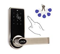 ETEKJOY Door Lock Smart Keyless Digital Electronic Touchscreen Keypad Lever Lockset Security Entry Door Code Lock with 5 RFID Card Tags Knob Handle Stainless Steel Left/Right-Free Handed