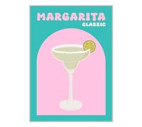 ETEKNIC Margarita Retro Cocktail Poster Classic Drinks Print Vintage Kitchen Wall Art Colourful Home Bar Accessories Dining Room Decor Sign Gifts (A1, Print Only)