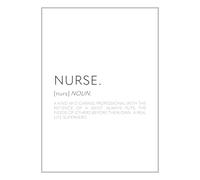 ETEKNIC Nurse Definition Print Fun Inspirational Wall Art Nursing Quote Poster Minimalist Home Décor Gifts (A5, Print Only)