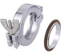 Etelux KF25 Vacuum Fittings ISO-KF Flange Size NW25 Aluminium Wing Nut Hinge Clamp + KF25 Aluminum Centering Ring with FKM O-Ring (KF25)