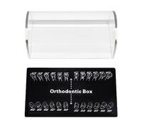 Etelux Orthodontics Arch Wire Storage Box Orthodontic Material Brackets Orthodontic Arch Wire 24 Holes Transparent Acrylic