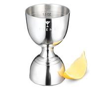 Etens Cocktail Jigger Spirit Measure | Bar Spirits Measuring Jigger 2 oz 1 oz | Dual Shot Measure Jigger with Measurements Inside | Double Bell Jigger for Alcohol | Barware