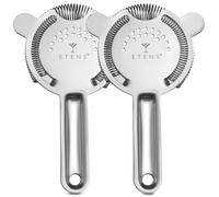 Etens Cocktail Strainer 2 Pack, Bulk Bar Strainers for Bartending, Martini Strainer for Boston Shaker Mixing Glass, Bartender Hawthorne Strainer w/Removable Spring - Bar Supplier for Restaurant