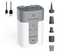 ETENWOLF AIR 5 Air Pump for Inflatables, 5200 mAh Portable Electric Air Pump, 4X Quick Inflator Deflator, 4.5 kPa & 720 L/min Pump for Pool Floats, Air Mattress, Vacuum Storage Bags, Camping