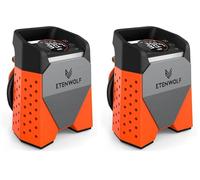 ETENWOLF Zephyr S3 Tyre Inflator Portable Air Compressor, 1 Min Fast Inflation and 100% Duty Cycle, 160 PSI Air Pump for Cars, SUVs, Bikes, Balls (Vivid Orange) (Pack of 2)