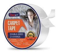 Eterart Double Sided Carpet Tape Heavy Duty for Area Rugs,Tile Hardwood Floors,Over Carpet,Rug Tape High Adhesive and Removable,Strong Sticky Tape,Indoor/Outdoor,Residue Free,2 Inches x 10 Yards,White