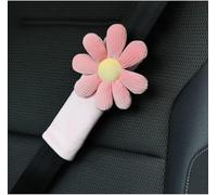 ETERLUME 1 Pack Pink Daisy Flower Car Seat Belt Cover Soft Cute Seatbelt Shoulder Strap Pad