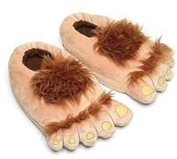 ETERLUME Men Furry Big Feet Slippers Monster Adventure Shoes Halloween Christmas Footwear-Brown-3-8