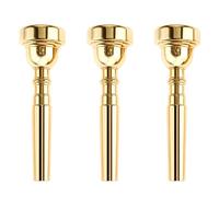 ETERMETA 3 Pack Trumpet Mouthpiece 7C 5C 3C Trumpet Mouthpiece Set Compatible with Yamaha Bach Conn King Standard Trumpets for Beginners and Professional Players, Gold