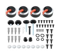 ETERMETA Gas Griddle Grill Orange Knobs Replacement for Blackstone 2177 Propane Griddles, 4 Burner Control Knobs Compatible with Blackstone 17" 22" 28" 36" Flat Top Gas Griddle with Hardware, 4 Pack