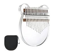 Etermeta kalimba Clear 17 Keys Thumb Piano, Kalimba Bear Shaped with Eva Carry Bag, Tuning Hammer, Portable Musical Instrument Gifts for Kids Adult Beginners (Clear Bear Shape)